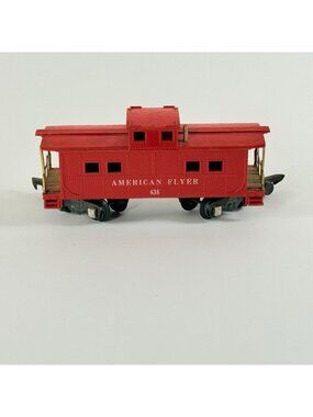 Vintage American Flyer 638 Red Caboose S Gauge Postwar Gilbert Model Train Car